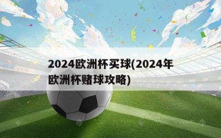 2024欧洲杯买球(2024年欧洲杯赌球攻略)